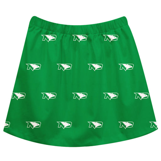 North Dakota Fighting Hawks Skirt Green All Over Logo - Vive La Fête - Online Apparel Store