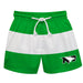 North Dakota Fighting Hawks Vive La Fete Green White Stripes Swimtrunks V2