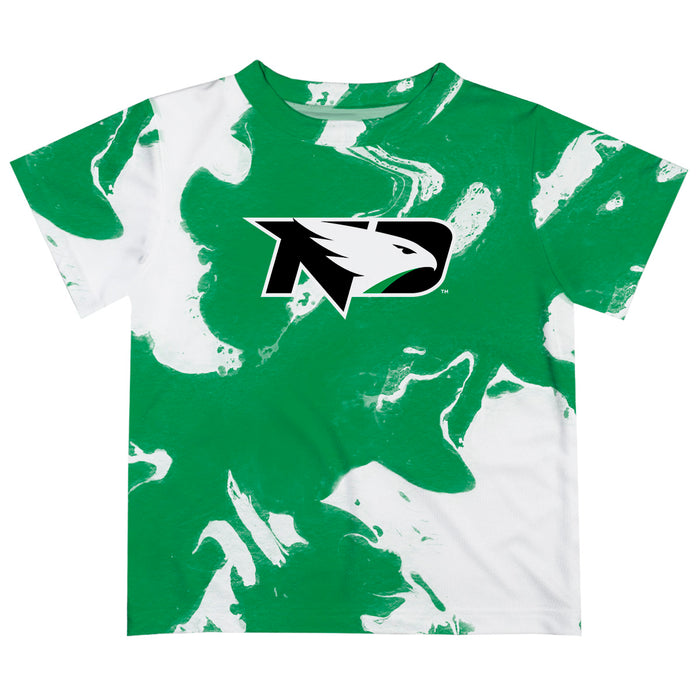 North Dakota Fighting Hawks Vive La Fete Marble Boys Game Day Green Short Sleeve Tee