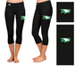 UND Fighting Hawks Vive La Fete Game Day Collegiate Large Logo on Thigh and Waist Women Black Capri Leggings - Vive La Fête - Online Apparel Store