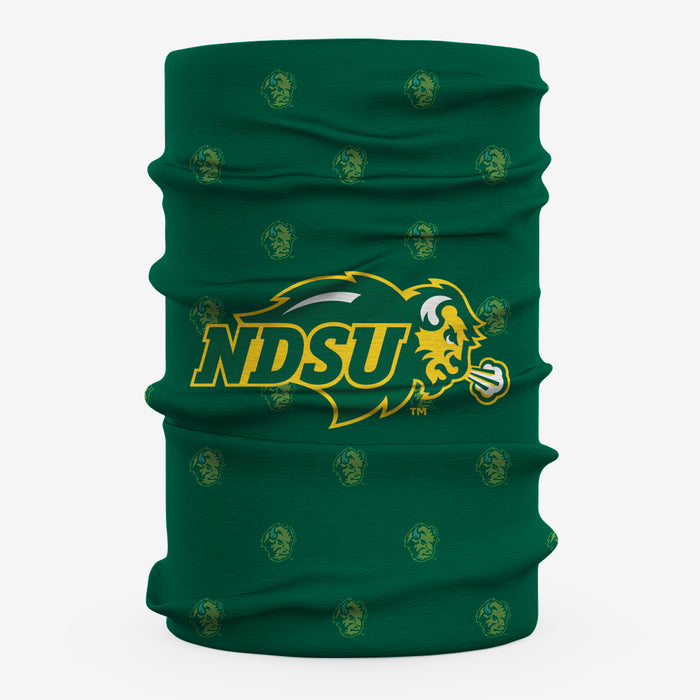 North Dakota Bisons Neck Gaiter Green All Over Logo - Vive La Fête - Online Apparel Store