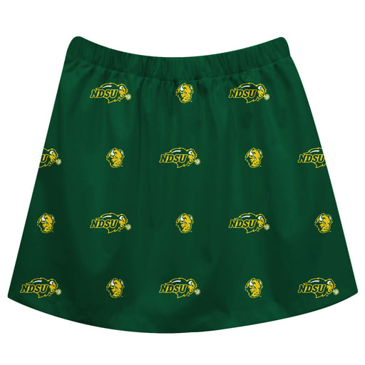 North Dakota Bisons Skirt Green All Over Logo - Vive La Fête - Online Apparel Store