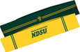 North Dakota Bison Vive La Fete Girls Women Game Day Set of 2 Stretch Headbands Headbands Logo Green and Name Yellow