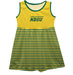 North Dakota Bison Vive La Fete Girls Game Day Sleeveless Tank Dress Solid Gold Logo Stripes on Skirt