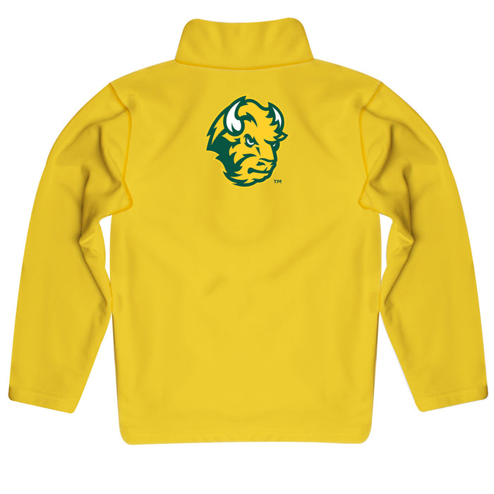 North Dakota Bison Vive La Fete Game Day Solid Yellow Quarter Zip Pullover Sleeves - Vive La Fête - Online Apparel Store