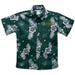 North Dakota Bison Hunter Green Hawaiian Short Sleeve Button Down Shirt
