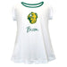 North Dakota Bison Vive La Fete Girls Game Day Short Sleeve White Top with School Logo and Name
