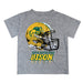 North Dakota Bison Original Dripping Football Helmet Black T-Shirt by Vive La Fete