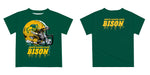 North Dakota Bison Original Dripping Football Helmet T-Shirt by Vive La Fete - Vive La Fête - Online Apparel Store