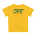 North Dakota Bison Original Dripping Baseball Helmet Yellow T-Shirt by Vive La Fete - Vive La Fête - Online Apparel Store