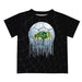 North Dakota Bison Original Dripping Soccer Black T-Shirt by Vive La Fete