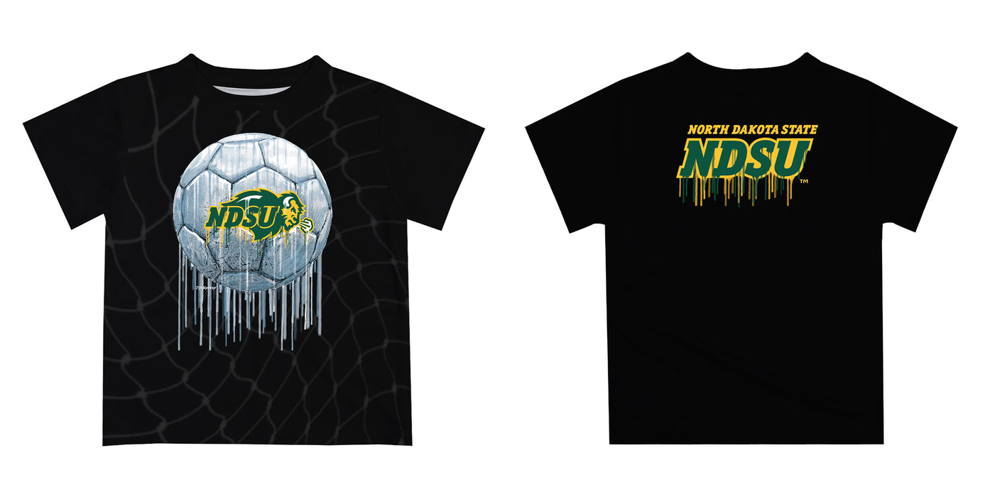 North Dakota Bison Original Dripping Soccer Yellow T-Shirt by Vive La Fete - Vive La Fête - Online Apparel Store