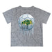 North Dakota Bison Original Dripping Soccer Heather Gray T-Shirt by Vive La Fete