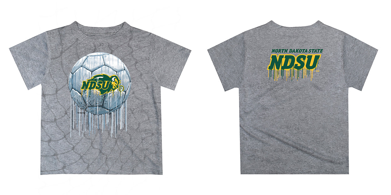North Dakota Bison Original Dripping Soccer Yellow T-Shirt by Vive La Fete - Vive La Fête - Online Apparel Store