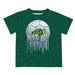 North Dakota Bison Original Dripping Soccer Green T-Shirt by Vive La Fete