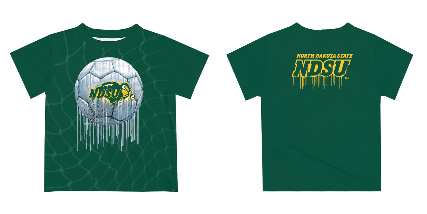 North Dakota Bison Original Dripping Soccer Yellow T-Shirt by Vive La Fete - Vive La Fête - Online Apparel Store