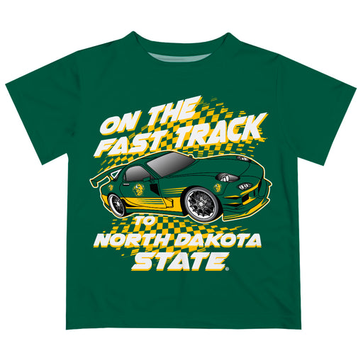North Dakota Bison Vive La Fete Fast Track Boys Game Day Green Short Sleeve Tee