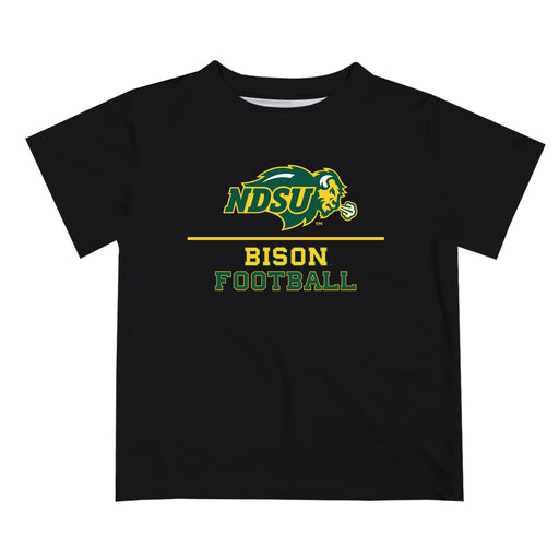 North Dakota Bison Vive La Fete Football V1 Black Short Sleeve Tee Shirt
