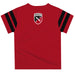 Northeastern University Huskies Vive La Fete Boys Game Day Red Short Sleeve Tee with Stripes on Sleeves - Vive La Fête - Online Apparel Store
