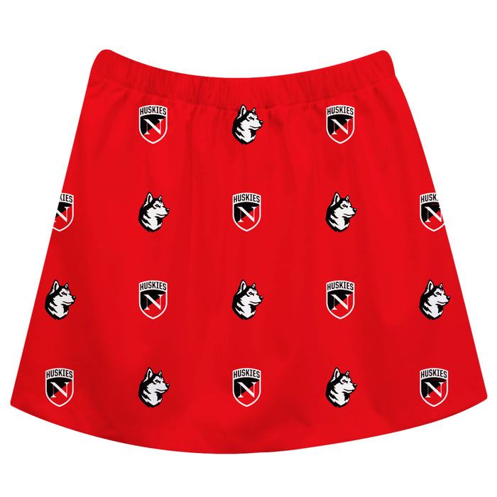 Northeastern University Huskies Skirt Red All Over Logo - Vive La Fête - Online Apparel Store