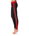 Northeastern University Huskies Red Stripe Black Leggings - Vive La Fête - Online Apparel Store