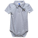 Northeastern University Huskies Embroidered Gray Stripe Knit Boys Polo Bodysuit