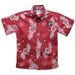 Northeastern University Huskies Red Cardinal Hawaiian Short Sleeve Button Down Shirt