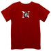 Northeastern University Huskies Embroidered Red knit Short Sleeve Boys Tee Shirt