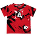 Northeastern University Huskies Vive La Fete Boys Game Day Red Short Sleeve Tee Paint Brush