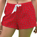 Northeastern Huskies Vive La Fete Game Day All Over Logo Women Red Lounge Shorts