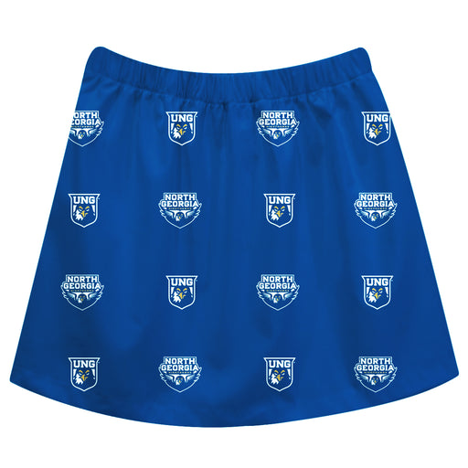 North Georgia Nighthawks Vive La Fete Girls Game Day All Over Logo Elastic Waist Classic Play Blue Skirt - Vive La Fête - Online Apparel Store