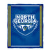North Georgia Nighthawks Vive La Fete Kids Game Day Blue Plush Soft Minky Blanket 36 x 48 Mascot