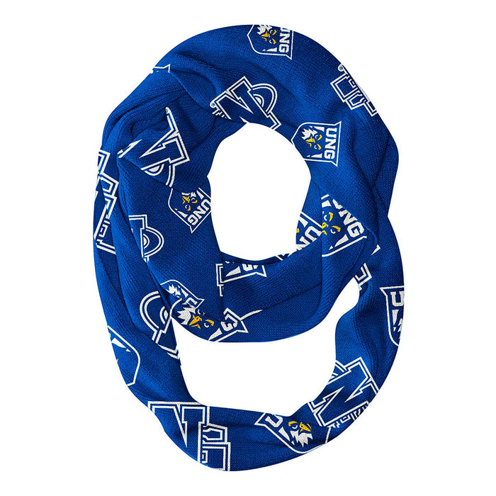 North Georgia Nighthawks Vive La Fete Repeat Logo Game Day Collegiate Women Light Weight Ultra Soft Infinity Scarf
