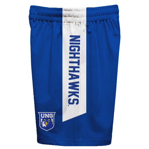 North Georgia Nighthawks Vive La Fete Game Day Blue Stripes Boys Solid White Athletic Mesh Short - Vive La Fête - Online Apparel Store
