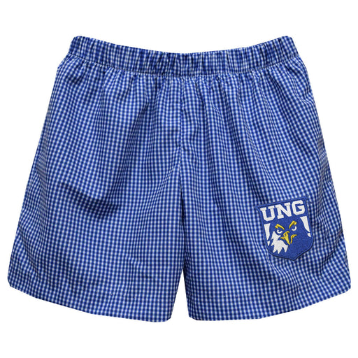 North Georgia Nighthawks Embroidered Royal Gingham Pull On Short