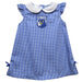 North Georgia Nighthawks Embroidered Royal Gingham A Line Dress