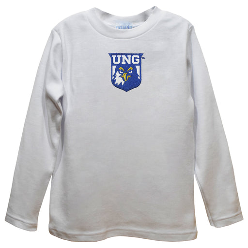 North Georgia Nighthawks Embroidered White Knit Long Sleeve Boys Tee Shirt