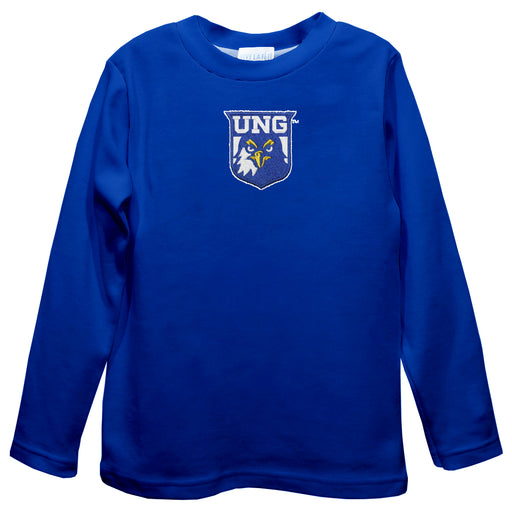 North Georgia Nighthawks Embroidered Royal knit Long Sleeve Boys Tee Shirt