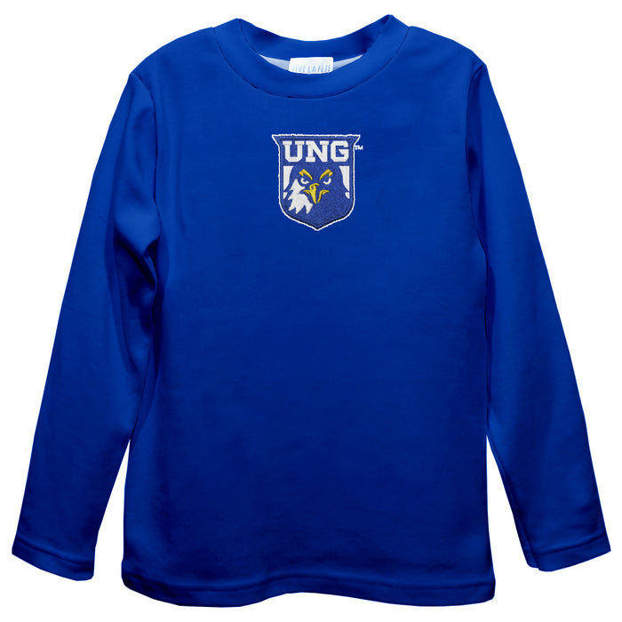 North Georgia Nighthawks Embroidered Royal knit Long Sleeve Boys Tee Shirt