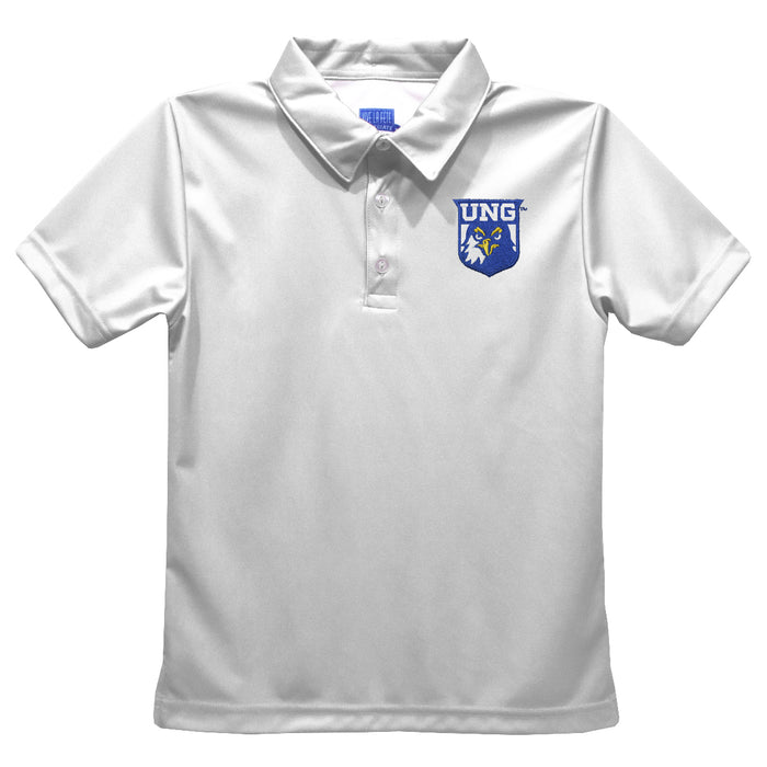North Georgia Nighthawks Embroidered White Short Sleeve Polo Box Shirt
