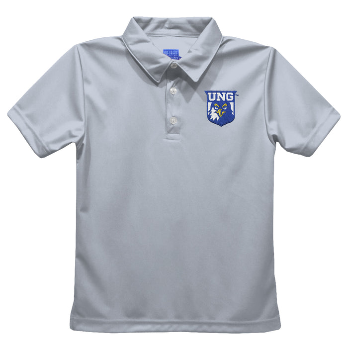 North Georgia Nighthawks Embroidered Gray Short Sleeve Polo Box Shirt