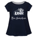 New Hampshire Wildcats UNH Vive La Fete Girls Game Day Short Sleeve Navy Top with School Logo and Name - Vive La Fête - Online Apparel Store