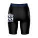 New Hampshire Wildcats UNH Vive La Fete Game Day Logo on Thigh and Waistband Black and Navy Women Bike Short 9 Inseam" - Vive La Fête - Online Apparel Store