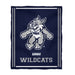 New Hampshire Wildcats UNH Vive La Fete Kids Game Day Navy Plush Soft Minky Blanket 36 x 48 Mascot