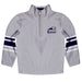 New Hampshire Wildcats UNH Vive La Fete Game Day Gray Quarter Zip Pullover Stripes on Sleeves