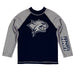 New Hampshire Wildcats UNH Vive La Fete Blue and Gray Long Sleeve Raglan Rashguard
