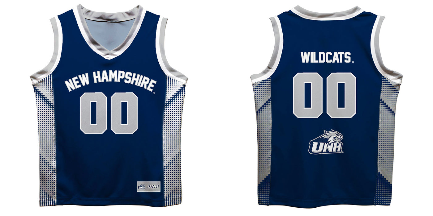 University of New Hampshire Wildcats UNH Vive La Fete Game Day Blue Boys Fashion Basketball Top - Vive La Fête - Online Apparel Store
