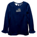 New Hampshire Wildcats UNH Embroidered Navy Knit Long Sleeve Girls Blouse