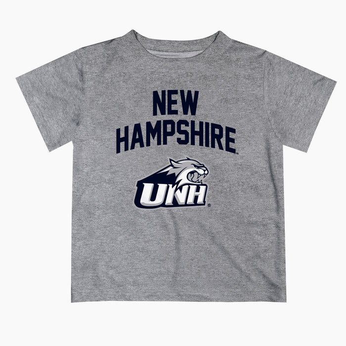 New Hampshire Wildcats UNH Vive La Fete Boys Game Day V2 Heather Gray Short Sleeve Tee Shirt