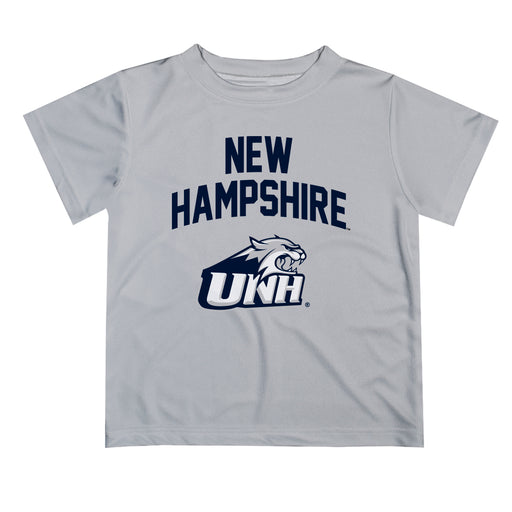 New Hampshire Wildcats UNH Vive La Fete Boys Game Day V2 Gray Short Sleeve Tee Shirt